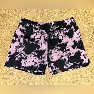 Athletic Works Kids Tie-Dye Black and Purple Shorts